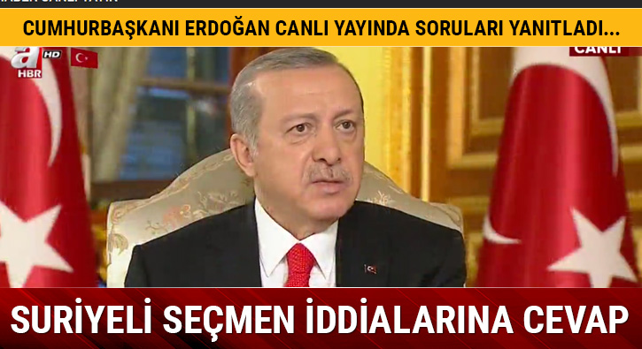 Cumhurbakan Erdoan: Suriyeli semen iddialar tamamen yalandr