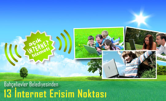 Bahelievler'de cretsiz internet hizmeti