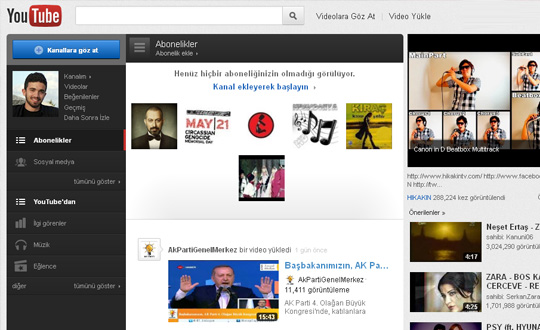 Youtube'nin Trkiye srm yaynda