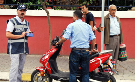 Aydn'da motosiklet denetimleri artt