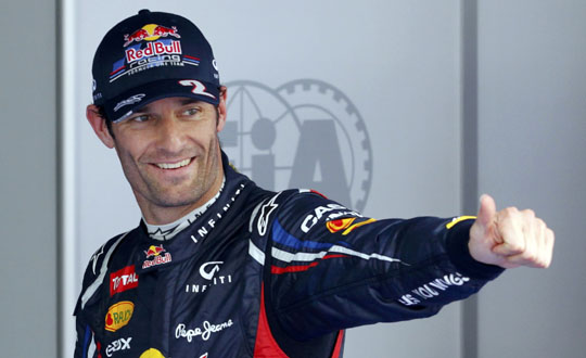 Formula 1 Kore'de ilk cep Webber'in