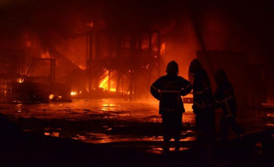 Gaziantep'te fabrika yangn 