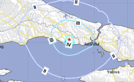 Kandilli'yi artan deprem