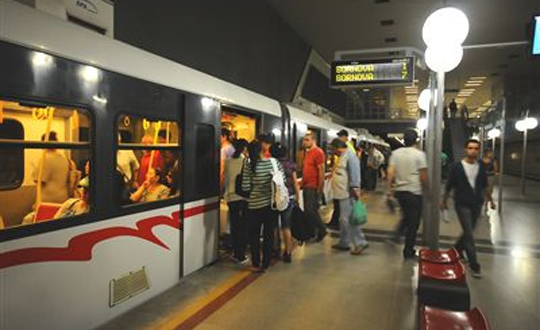 zmir metrosunun yzde 95'i bitti