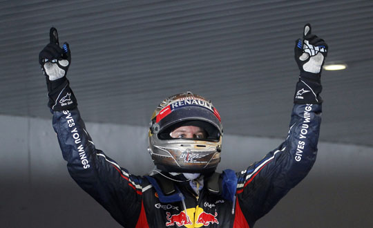 Hindistan'da zafer Vettel'in