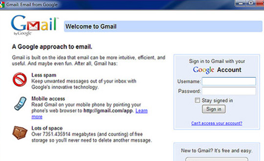 Zirvede Gmail var