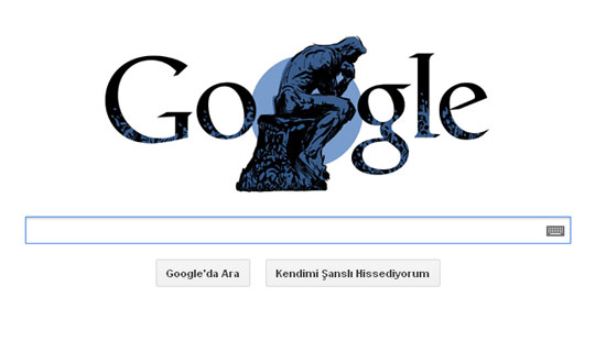 Google'dan Auguste Rodin'e zel Doodle!