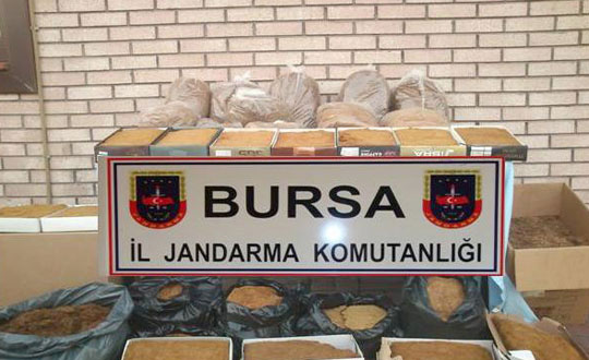 Bursa'da kaak sigara operasyonu