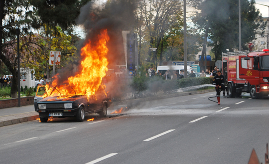 LPG'li ara alev alev yand