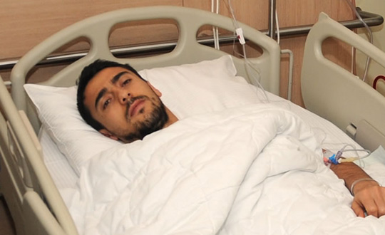 Bursasporlu Ferhat Kiraz hastaneye kaldrld