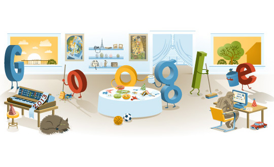 Google'dan 2013 Ylba Tatili iin zel doodle