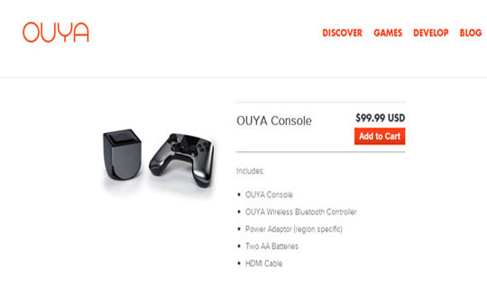 99 dolarlk Android oyun konsolu Ouya sata kt