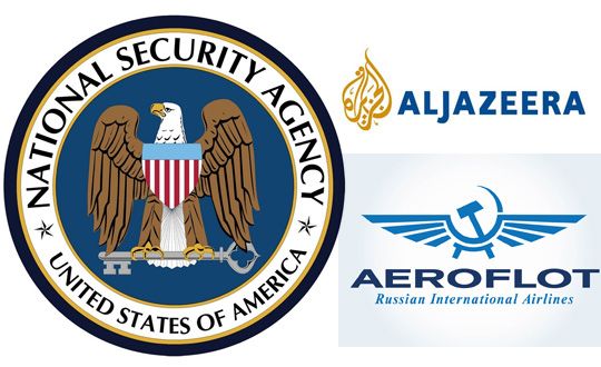 NSA, El Cezire ve Aeroflot Havayolu'na izledii ortaya kt