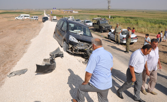 Kzltepe'de trafik kazas