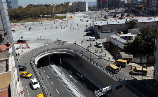 Taksim'de trafik yerin altndan akacak