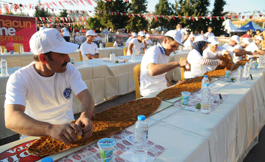 Gaziantep'te Lahmacun Yeme Yarmas