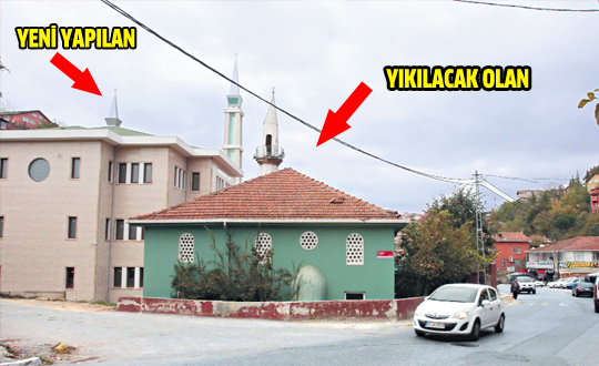 Yenisi yapld, yol ortasnda kalan eski cami yklacak 