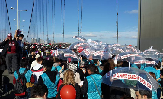 erkeslerden Avrasya Maratonu'nda Soi eylemi