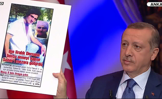 Erdoan: Atlan gazete manetleri ok irkin
