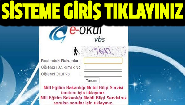 e-Okul Karne Notlar MEB - 2014 Veli bilgilendirme sistemi SORGULAMA...