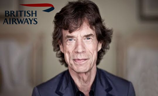 BA'nin mzik listesi Mick Jagger'dan 