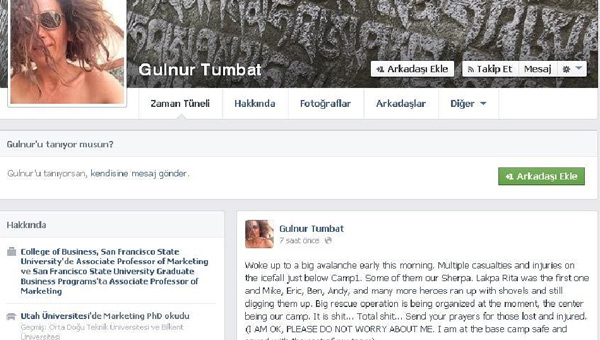 Trk kadn profesr Everest'ten sa kurtuldu!