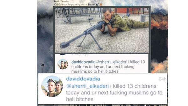 Katil bir de sosyal medya hesabndan yazd: Bugn Gazzeli 13 ocuu ldrdm