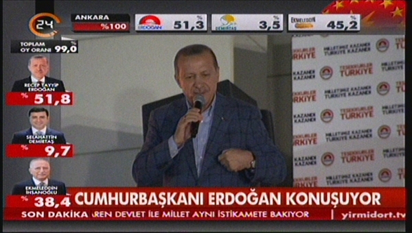 Cumhurbakan Erdoan'n muhteem balkon konumas