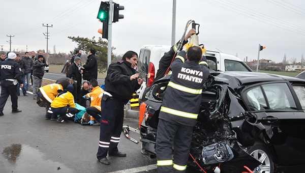 Konya'da zincirleme trafik kazas: 7 yaral