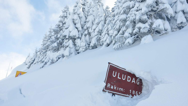 Uluda'da kar kalnl 2,90 metre