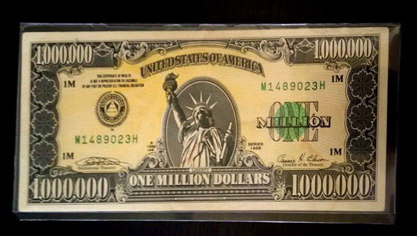 1 milyon dolarlk banknot ele geirildi