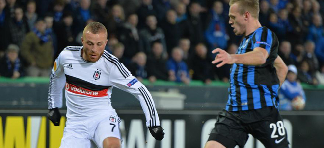 Gökhan Töre, Besiktas, Club Brugge, Davy de Fauw, Ruud Vormer :: Fotos 