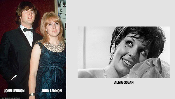 John Lennonn gerek ak Alma Cogan 