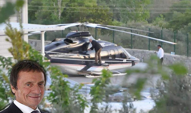 Zorlu'nun helikopteri sert indi!