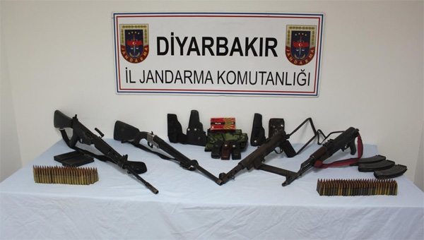 Diyarbakr'da cephanelik yakaland