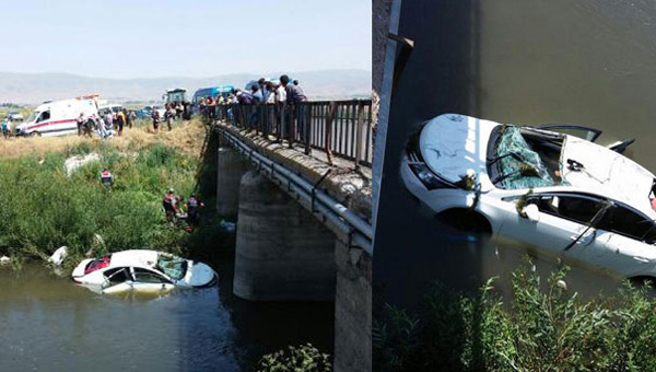 Korkun olay! Otomobil Karasu Nehri'ne utu: 6 l