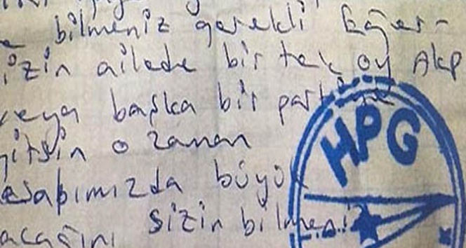 PKK semenleri byle tehdit etti