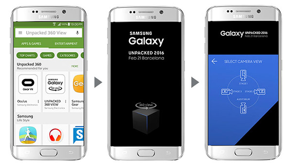 Galaxy S7 ve Galaxy S7 Edge tantm 360 derece canl izlenecek