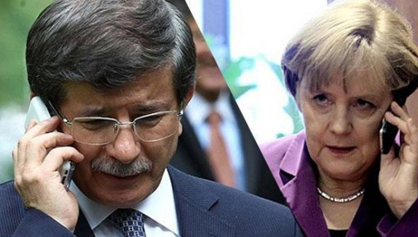 Babakan Davutolu Merkel'le grt