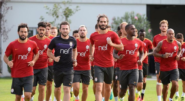 Galatasaray �ift antrenman yapt�