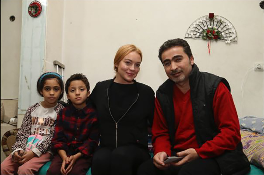 Lindsay Lohan Suriyeli mltecileri ziyaret etti