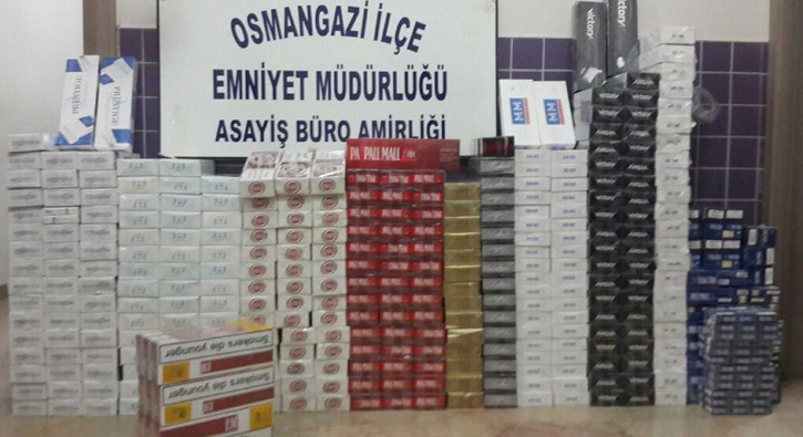 Bursa'da kaak sigara operasyonu 
