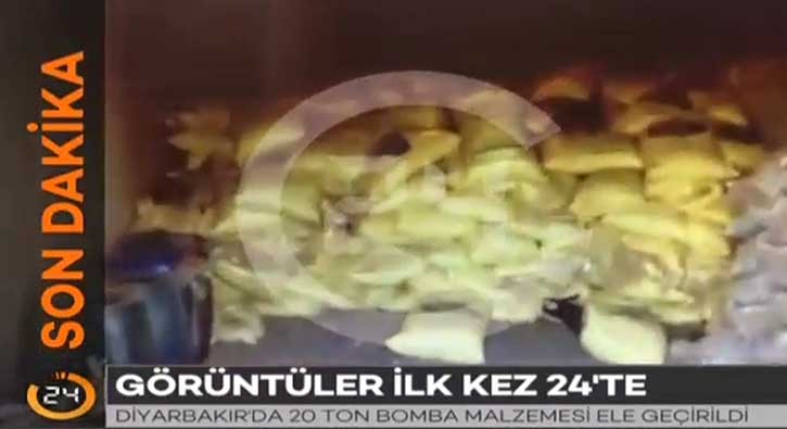 Diyarbak�r'da 20 ton amonyum nitrat ele ge�irildi