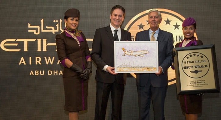 Etihad Airways en iyi 5 yldz ald