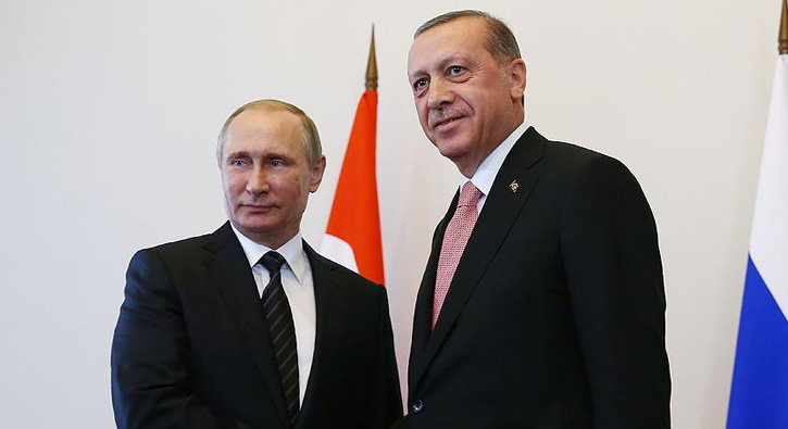 Cumhurbakan Erdoan ve Putin arasnda kritik grme