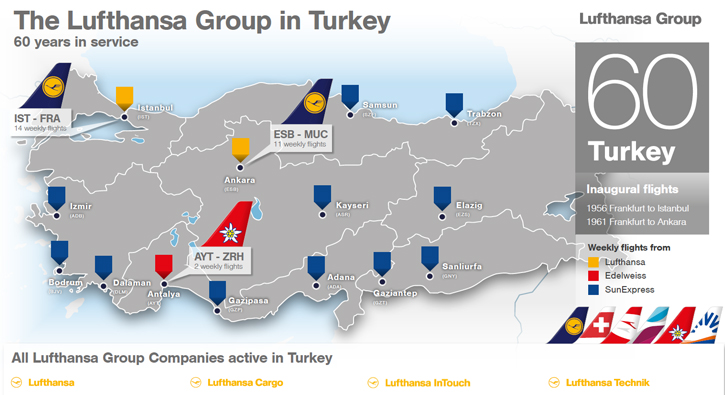 Lufthansa Trkiye'de 60. yln kutluyor