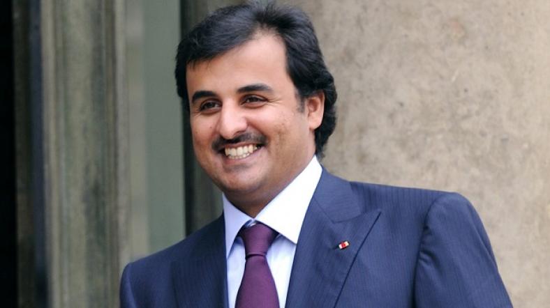 Katar Emiri eyh Temim, stanbul'a geldi