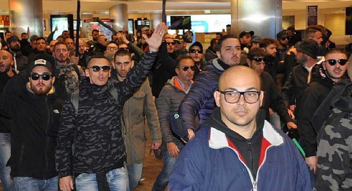 Napoli taraftar stanbul'da olay kard!