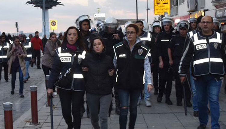 HDP'lilerin eylemine polis m�dahalesi: 57 g�zalt�