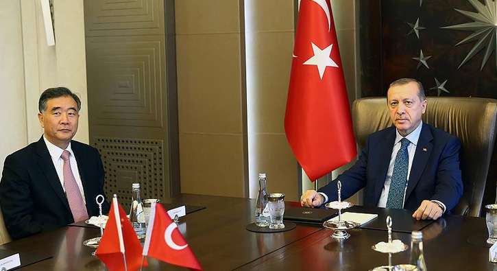 Erdo�an, �in Devlet Konseyi Ba�bakan Yard�mc�s� Yang'� kabul etti